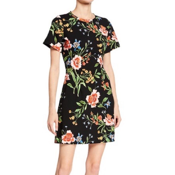 RACHEL Rachel Roy Dresses & Skirts - RACHEL ROY Janie Black Floral Mini Cut Out dress | sz Small | Short sleeves